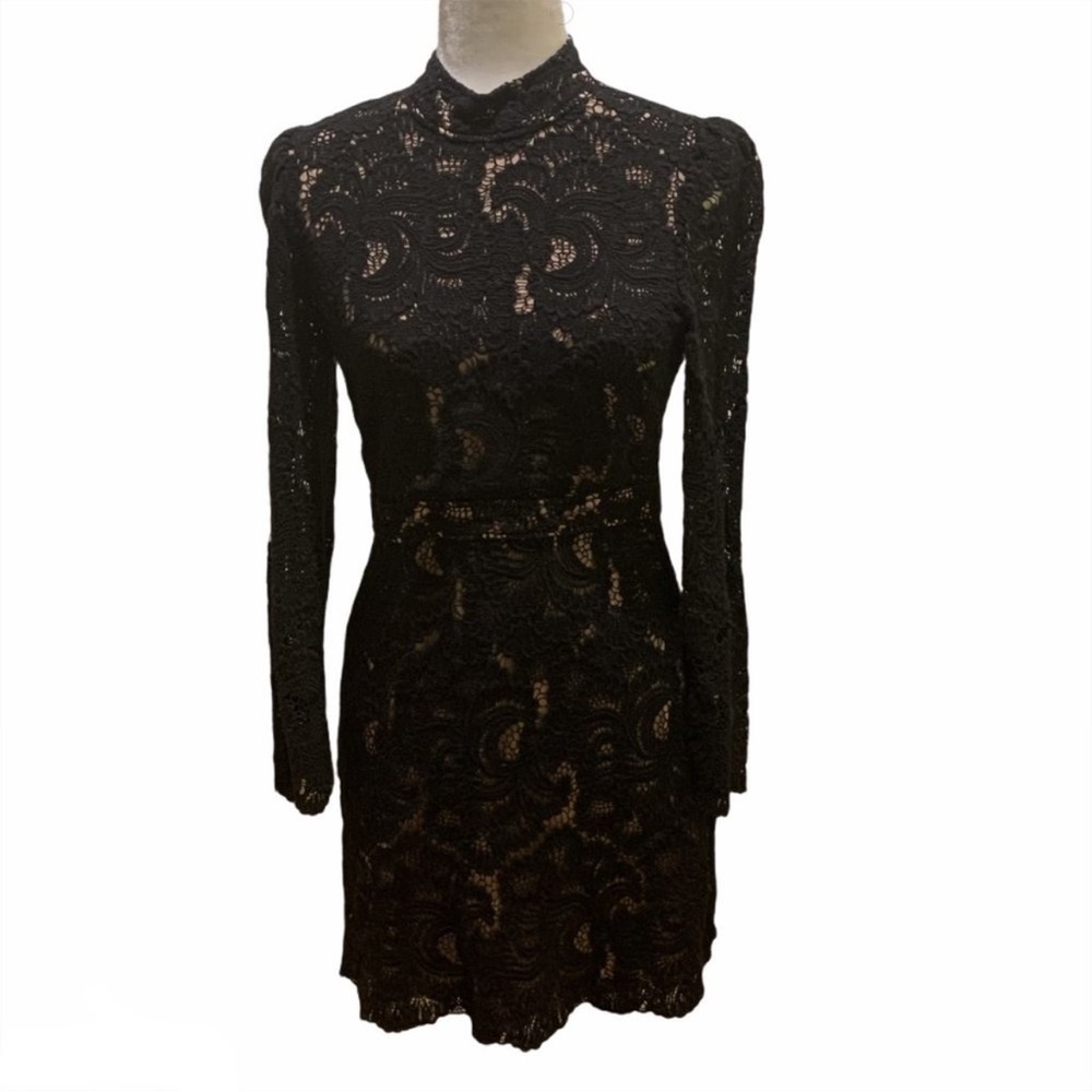 ALC Lace & Silk Bodycon Mini Dress 6